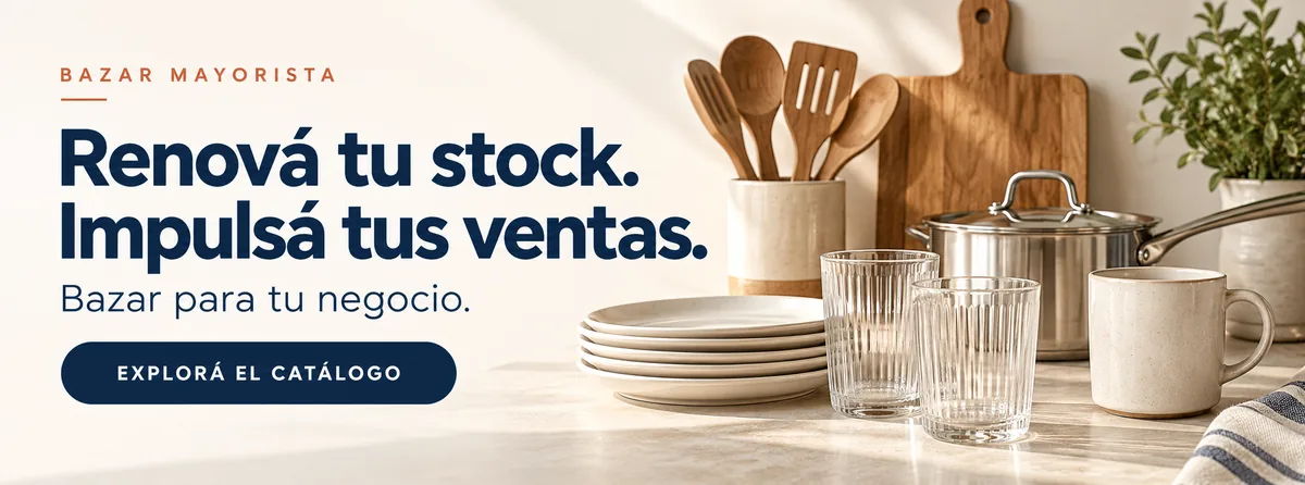 Bazar mayorista: artículos de bazar para tu negocio. Explorá el catálogo.