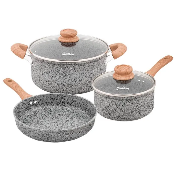 Batería Hudson Stone forjado 5 piezas con triple capa antiadherente