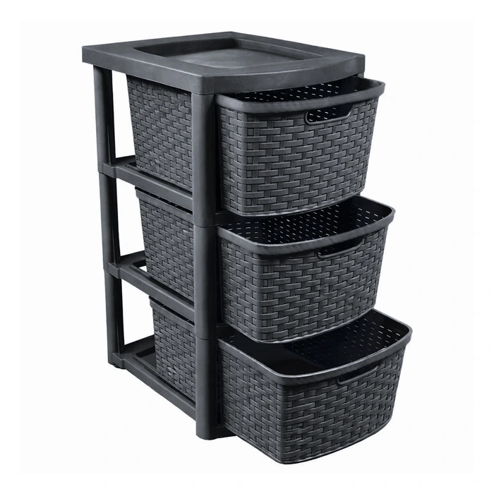 Cajonera Ratan 15 Lt. Negra Star