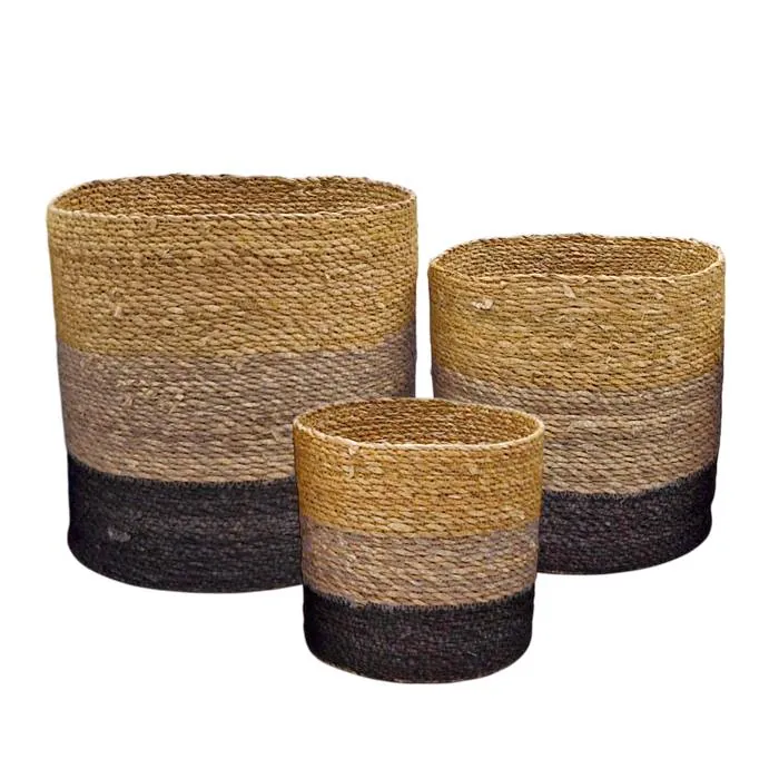 Canasta Simil Mimbre Red. Alto Carol Set X3