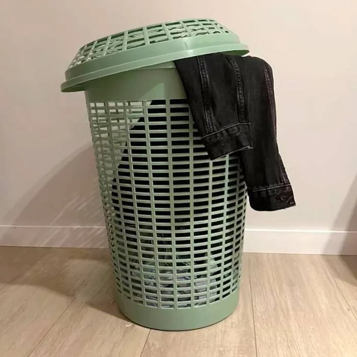 Cesto Ropa Calado 65L. C/Tapa