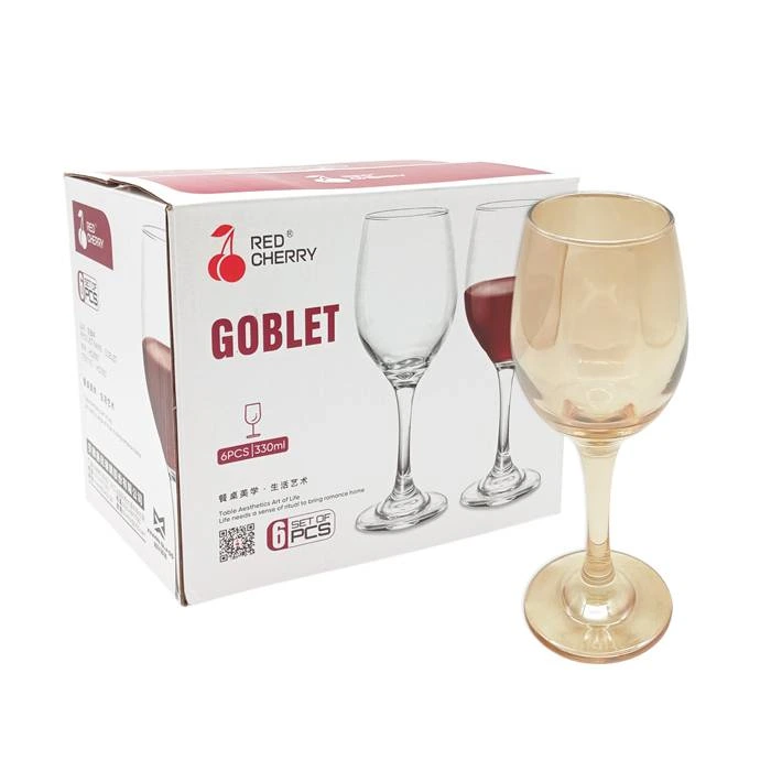 Copa Agua/Vino Ambar 330Cc. Pack X6