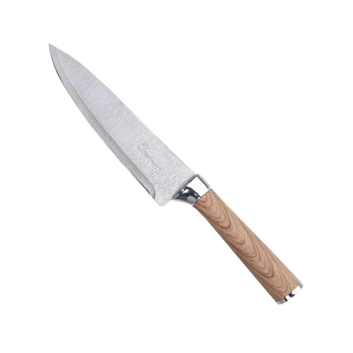 Cuchillo De Cocina 7" Mango Simil Madera