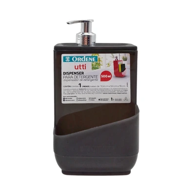 Dosificador Negro Ordene C/Porta Esponja