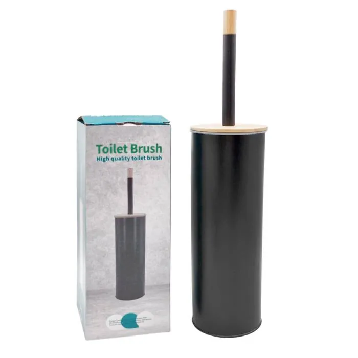 Escobilla C/Vaso Acero Color T/Bambu