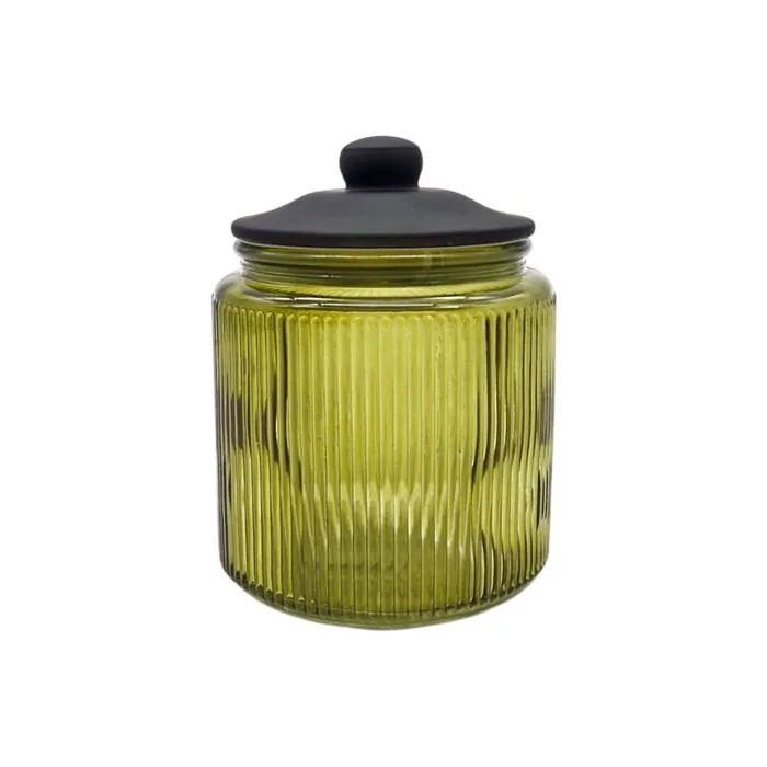 Frasco Vidrio Verde C/ Tapa 900Ml. Carol