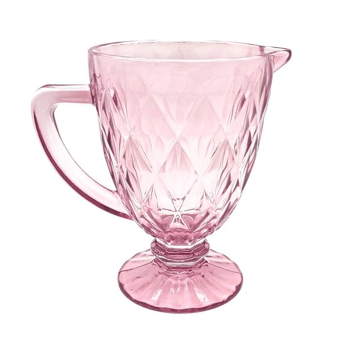 Jarra Vidrio Rombos Rosa 1 Lt.