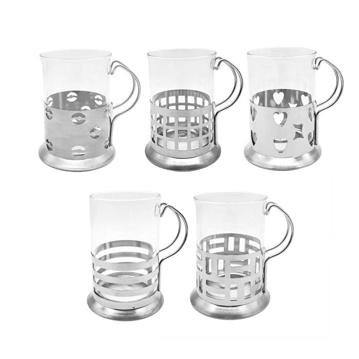 Jarro Cafe Vidrio/Acero 200Ml