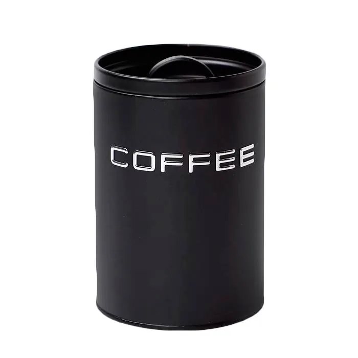 Lata Acero Negra Design "Coffee"