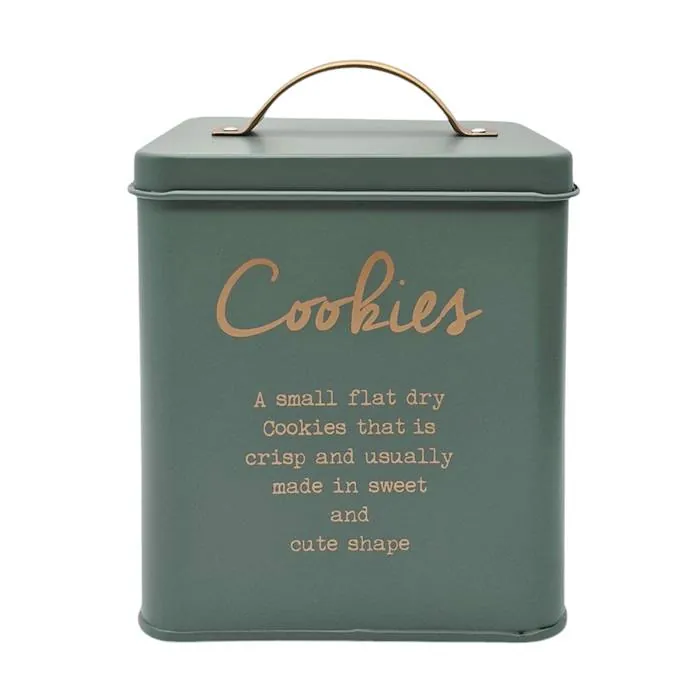 Lata Acero Vintage Verde "Cookies"
