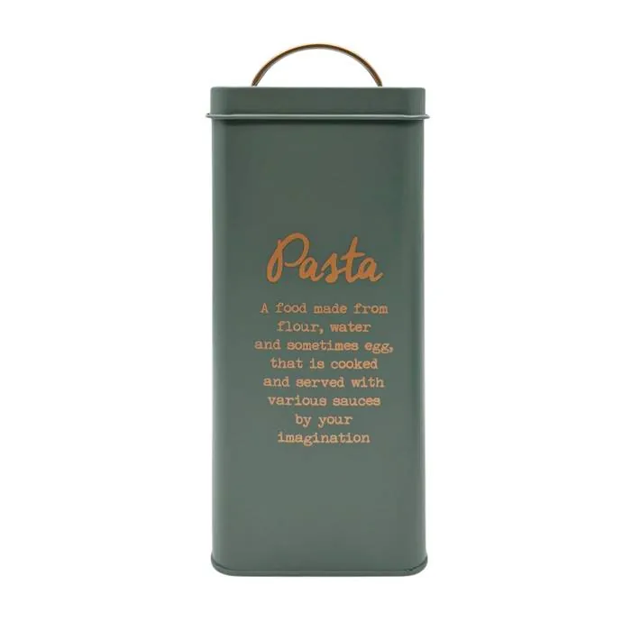 Lata Acero Vintage Verde "Pasta"