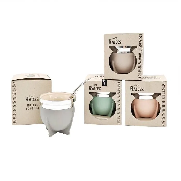 Mate Raíces Pvc C/Bombilla Metal