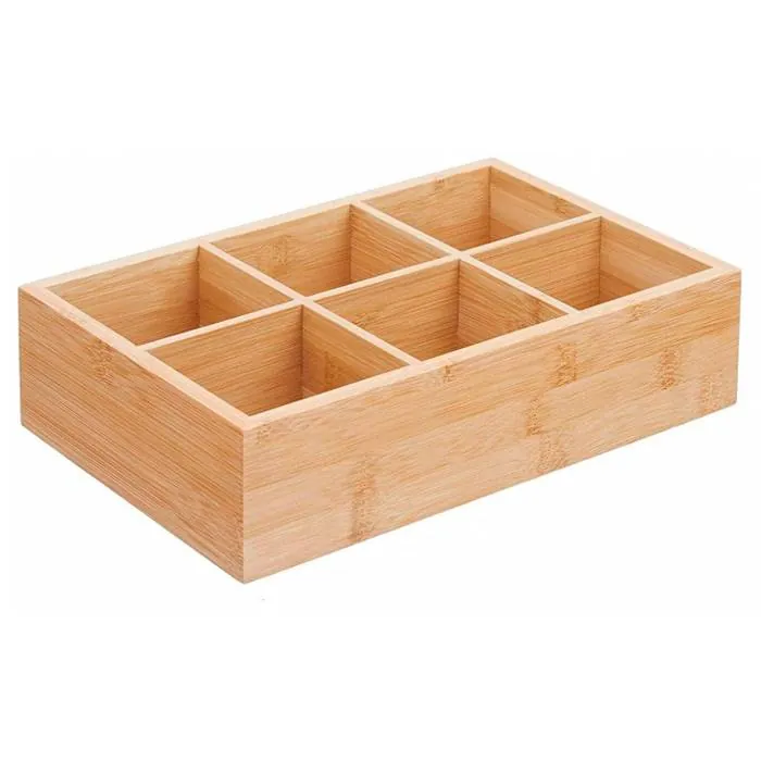 Organizador Bambu 6 Divisiones 26X17Cm Suka
