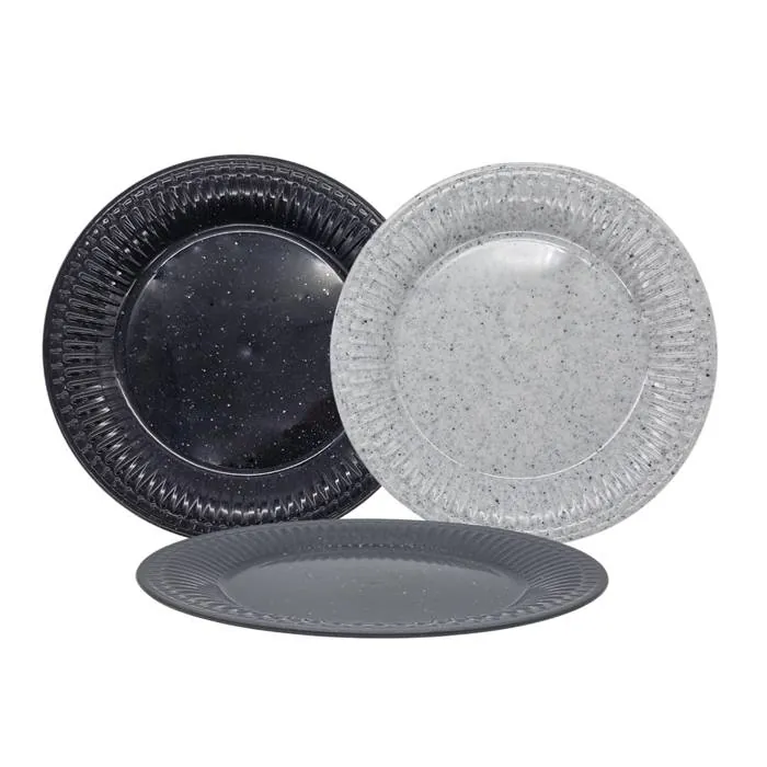 Plato Playo Plastico Granito Roma