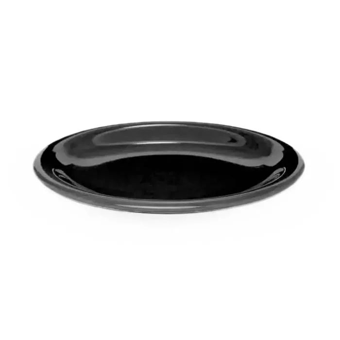 Plato Postre Ceram. Negro Ancers