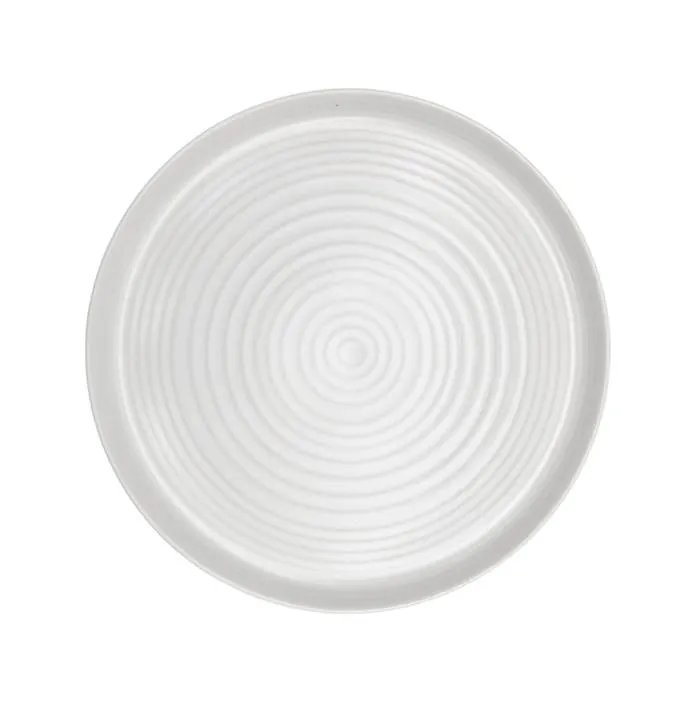 Plato Postre Gres Fusion Blanco 20Cm. Carol