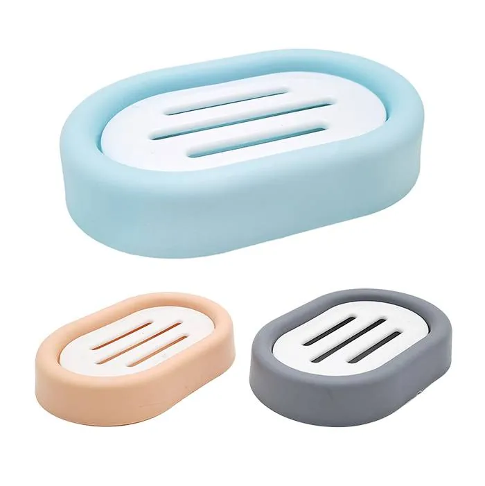 Posa Jabón Oval 2 Piezas Plástico