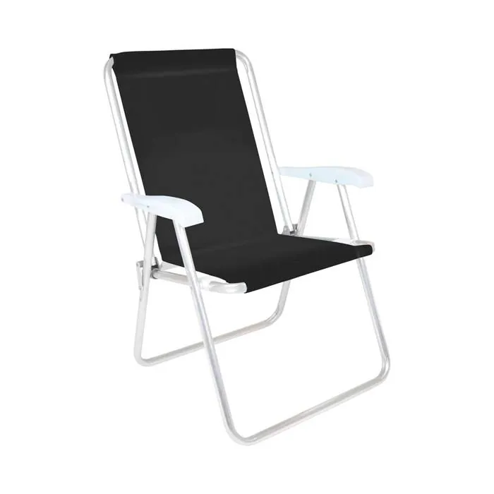 Silla Plegable Aluminio Conforto Negra
