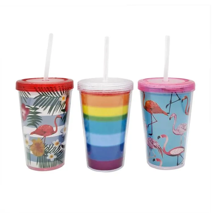Vaso Acrilico C/Sorbete 550Ml