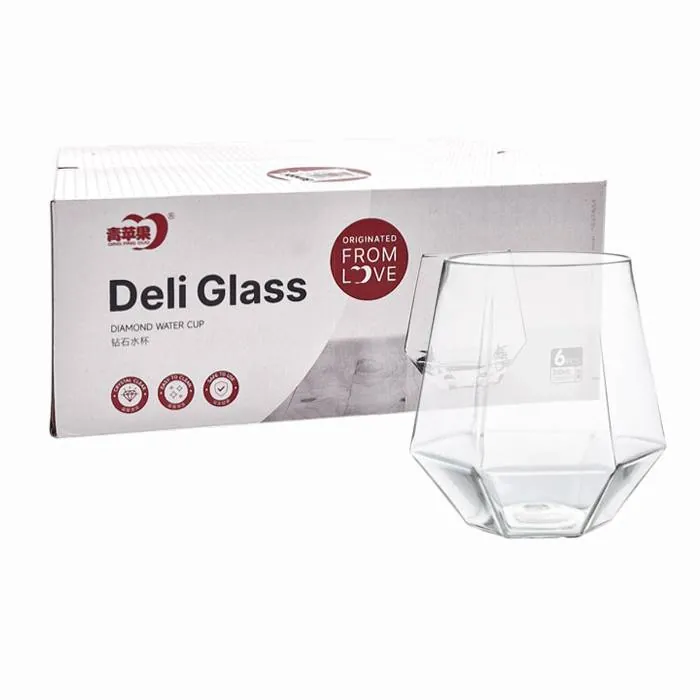 Vaso Vidrio Hexa. Transp. 330Cc. Pack X6