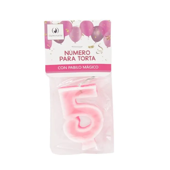 Vela Numero 5 Bicolor